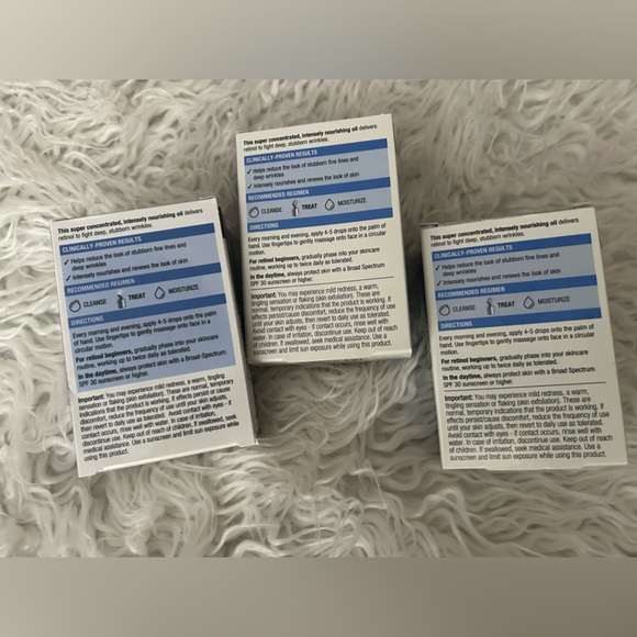 NIB Neutrogena rapid wrinkle repair retinol oil 1.0 fl oz 3 full boxes - Picture 3 of 3